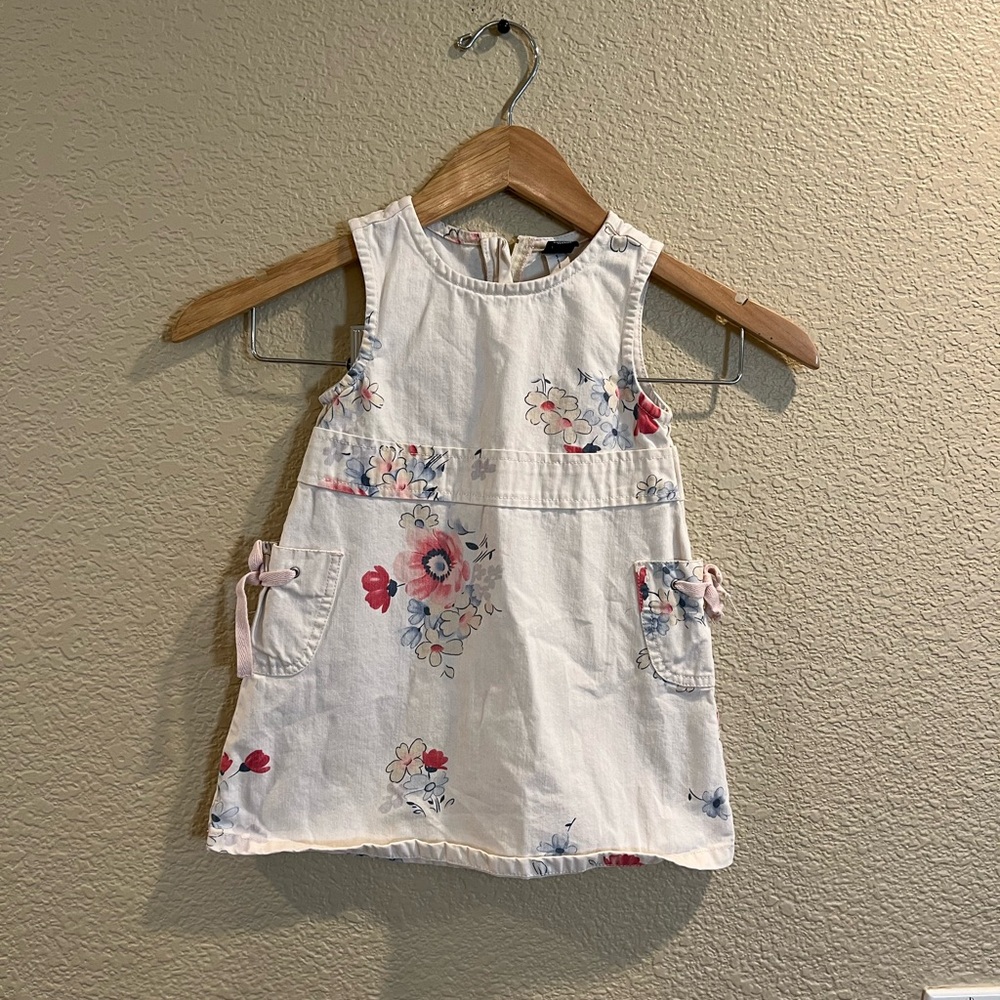 GAP Kids Floral dress- White and Pink